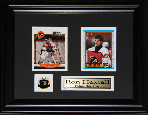 Ron Hextall Philadelphia Flyers 2 Card Hockey Memorabilia Collector Frame