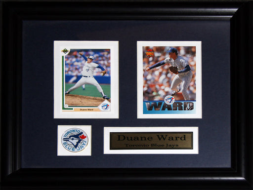 Duane Ward Toronto Blue Jays 2 Card Baseball Memorabilia Collector Frame