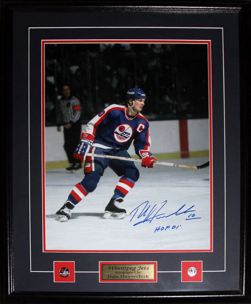 Dale Hawerchuk Winnipeg Jets Signed 16x20 Hockey Memorabilia Collector Frame
