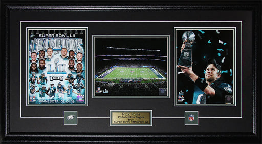 Nick Foles Philadelphia Eagles Superbowl LII Collage MVP 3 Photo Football Frame