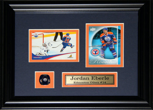 Jordan Eberle Edmonton Oilers 2 Card Hockey Memorabilia Collector Frame