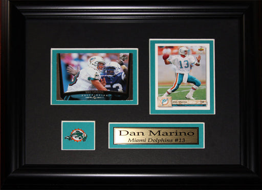 Dan Marino Miami Dolphins 2 Card Football Memorabilia Collector Frame