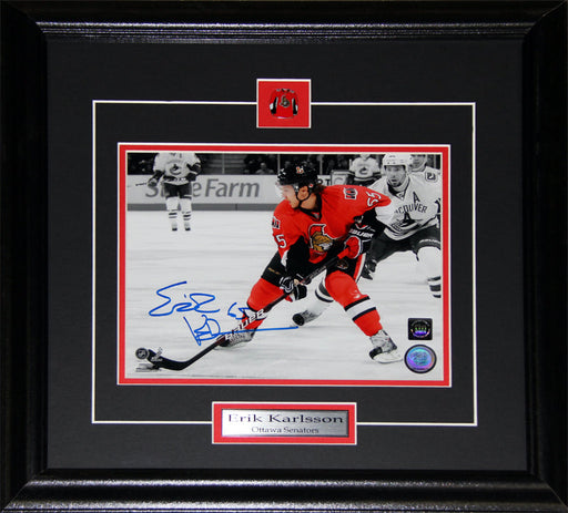 Erik Karlsson Ottawa Senators Signed 8x10 Hockey Memorabilia Collector Frame