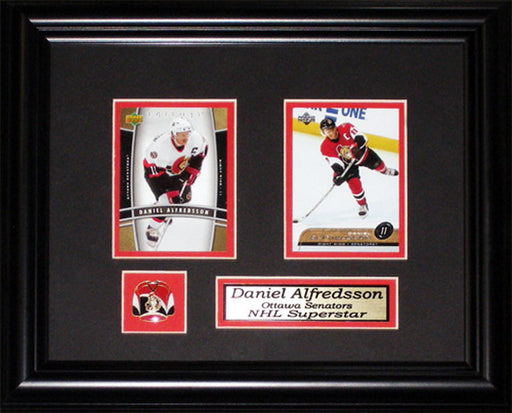 Daniel Alfredsson Ottawa Senators 2 Card Hockey Memorabilia Collector Frame