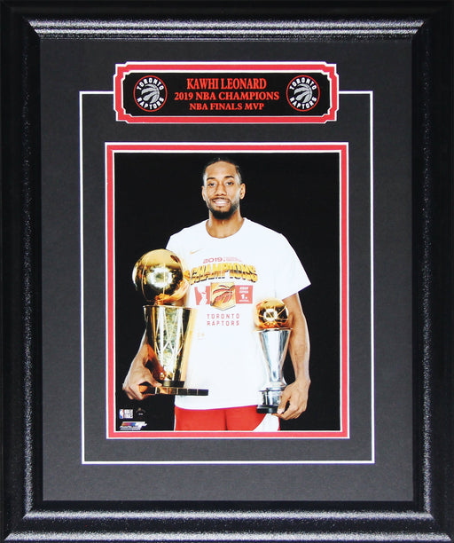 Kawhi Leonard Toronto Raptors 2019 Finals Championship & MVP 8x10 Memorabilia Collector Namebar Frame