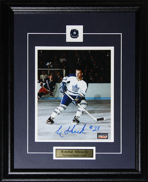 Eddie Shack Toronto Maple Leafs Signed 8x10 Hockey Collector Frame