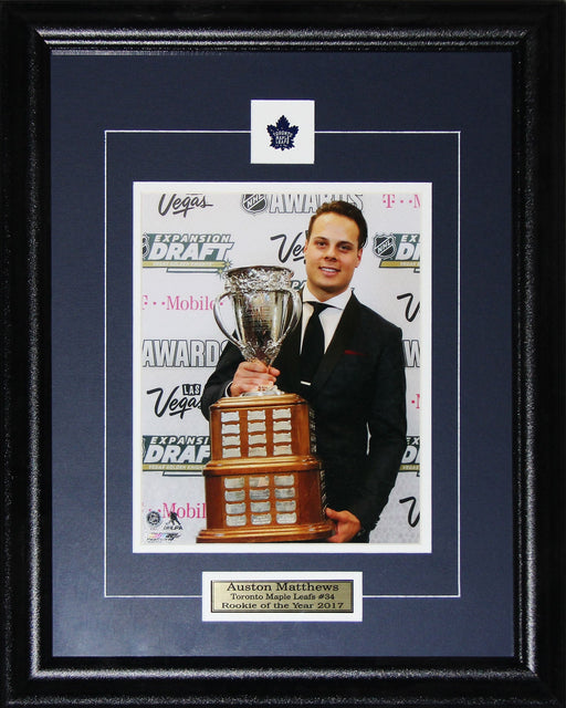 Auston Matthews Toronto Maple Leafs Rookie of the Year 8x10 Hockey Frame