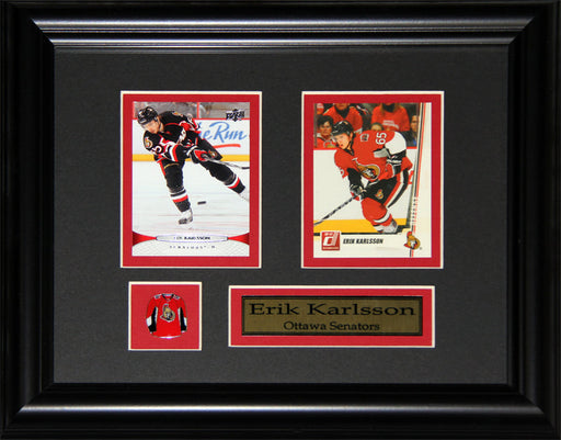 Erik Karlsson Ottawa Senators 2 Card Hockey Memorabilia Collector Frame