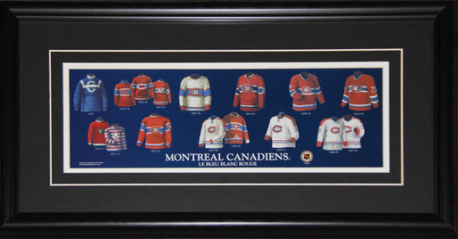 Montreal Canadiens Jersey Evolution Hockey Memorabilia Collector Frame
