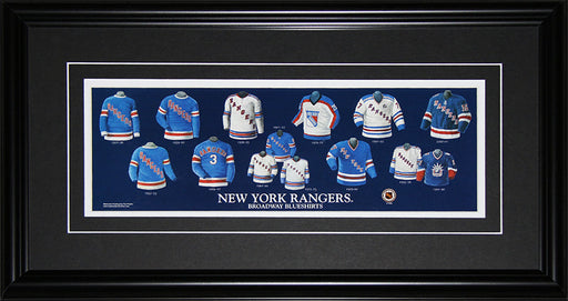 New York Rangers Jersey Evolution Hockey Memorabilia Collector Frame