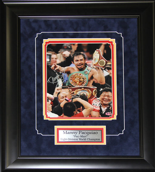 Manny Pacquiao Pac ManWBA Boxing Signed 8x10 Memorabilia Collector Frame