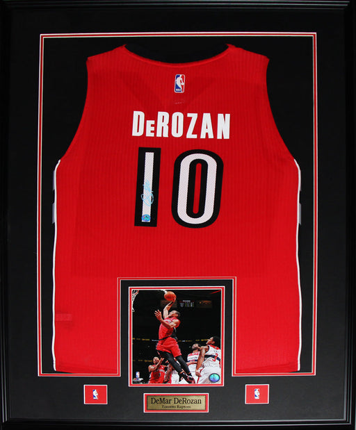 DeMar DeRozan Toronto Raptors Signed Jersey Basketball Collector Frame