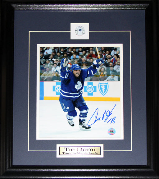 Tie Domi Toronto Maple Leafs Signed 8x10 Hockey Memorabilia Collector Frame
