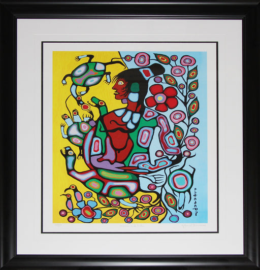Shaman And Turtle Limited Edition /950 Native Indian Heritage Art Print by Norval Morrisseau