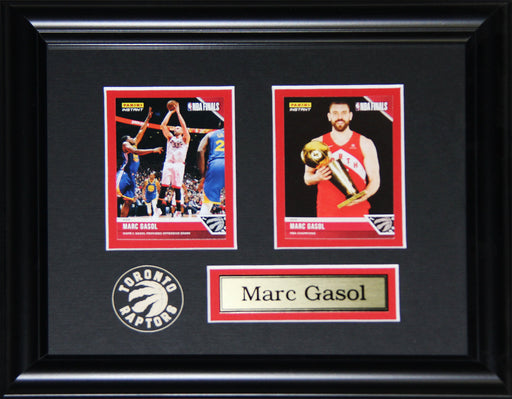 Marc Gasol Toronto Raptors Basketball Sports Memorabilia 2 Card Collector Frame