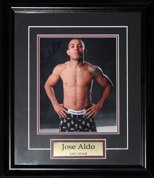 Jose Aldo UFC MMA Mixed Martial Arts Signed 8x10 Memorabilia Collector Frame