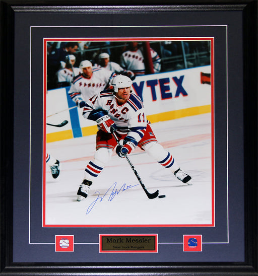 Mark Messier New York Rangers Signed 16x20 Hockey Collector Frame