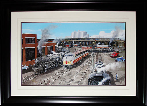 Coming and Goings at John Street Toronto Train Station by Larry Fisher Canadian Art Print Frame