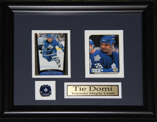 Tie Domi Toronto Maple Leafs 2 Card Hockey Memorabilia Collector Frame
