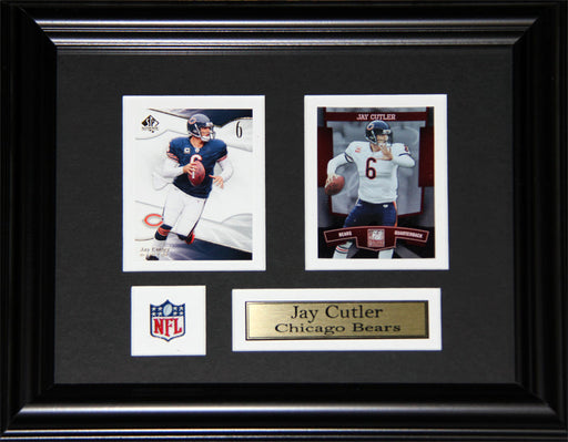 Jay Cutler Chicago Bears 2 Card Football Memorabilia Collector Frame