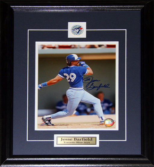 Jesse Barfield Toronto Blue Jays Signed 8x10 Baseball Collector Frame