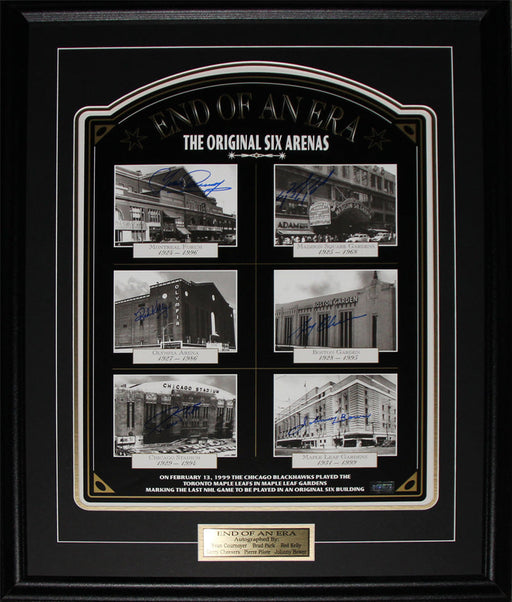 End of An Era Original Six Arena's Signed by Cournoyer Park Kelly Cheevers Pilote and Bower