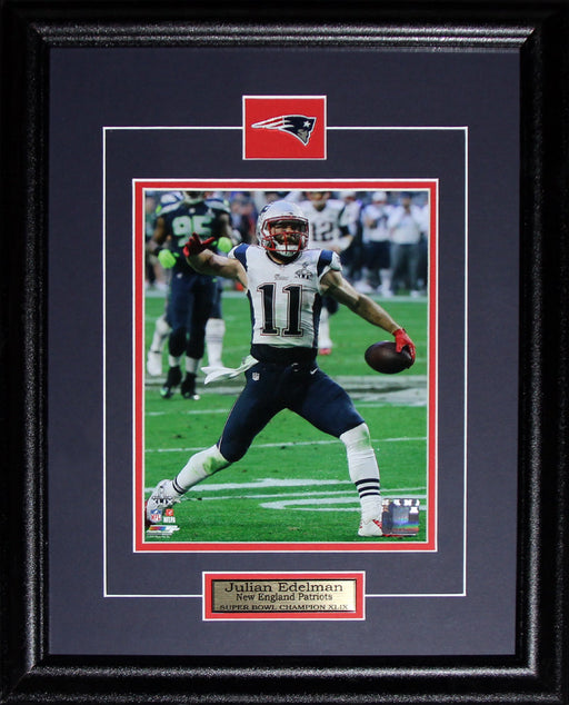 Julian Edelman New England Patriots Superbowl XLIX 8x10 Football Frame
