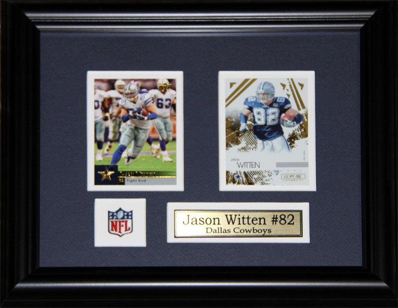 Jason Witten Dallas Cowboys 2 Card Football Memorabilia Collector Frame
