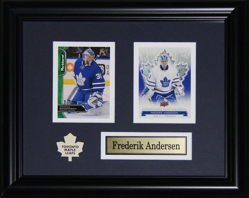 Frederik Andersen Toronto Maple Leafs 2 Card Hockey Collector Frame