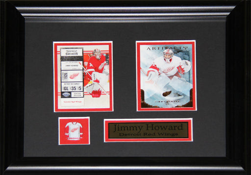 Jimmy Howard Detroit Red Wings 2 Card Hockey Memorabilia Collector Frame
