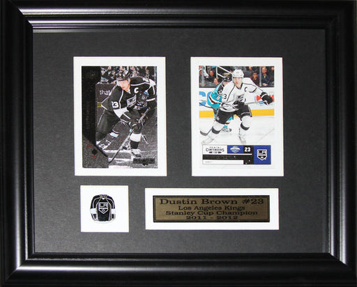Dustin Brown Los Angeles Kings 2 Card Hockey Memorabilia Collector Frame