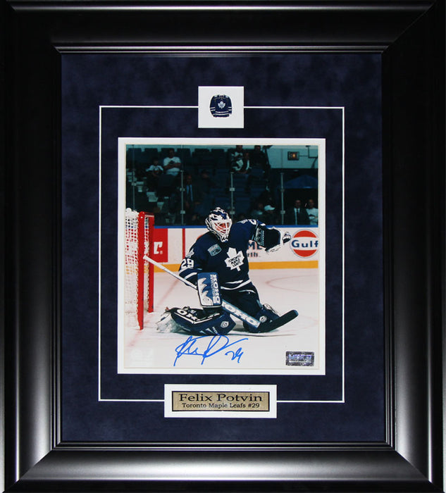 Felix Potvin Toronto Maple Leafs Signed 8x10 Hockey Collector Frame