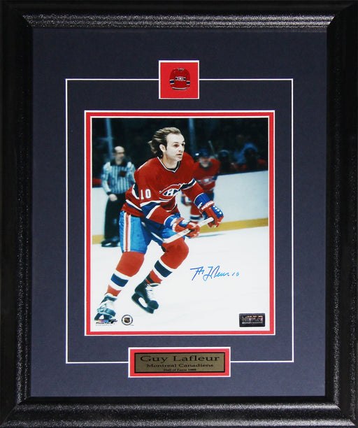Guy Lafleur Montreal Canadiens Hockey Sports Memorabilia Signed 8x10 Collector Frame