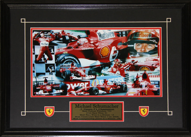 Michael Schumacher Formla 1 Auto Motorsport Racing Driver 11x14 F1 Racer Frame
