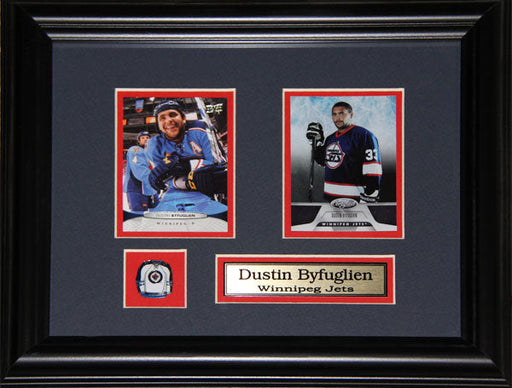 Dustin Byfuglien Winnipeg Jets 2 Card Hockey Memorabilia Collector Frame