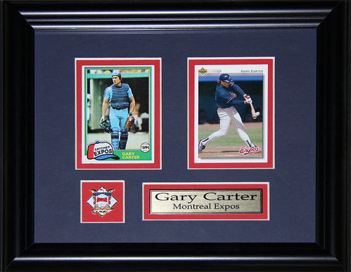 Gary Carter Montreal Expos baseball 2 Card Baseball Collector Frame