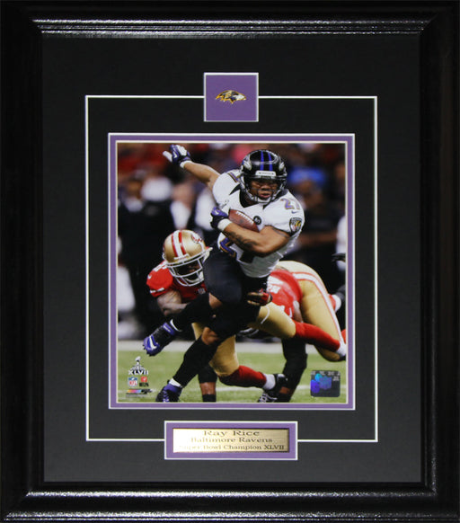Ray Rice Baltimore Ravens Superbowl XLVII 8x10 Football Collector Frame
