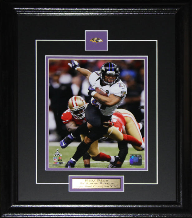 Ray Rice Baltimore Ravens Superbowl XLVII 8x10 Football Collector Frame