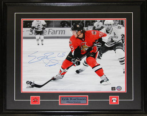 Erik Karlsson Ottawa Senators Signed 16x20 Hockey Collector Frame