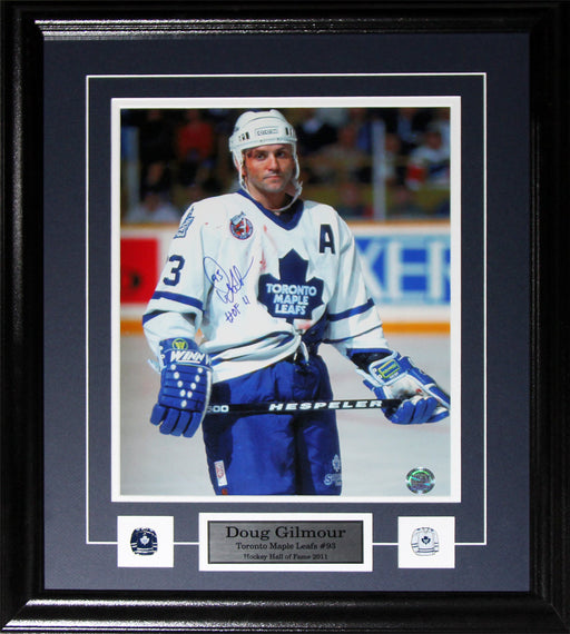 Doug Gilmour Toronto Maple Leafs Signed Bloody 11x14 Hockey Collector Frame