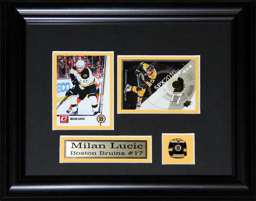 Milan Lucic Boston Bruins 2 Card Hockey Memorabilia Collector Frame