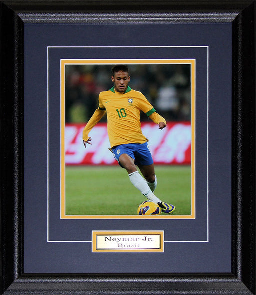 Neymar Jr. Team Brazil FIFA World Cup Soccer Football 8x10 Collector Frame