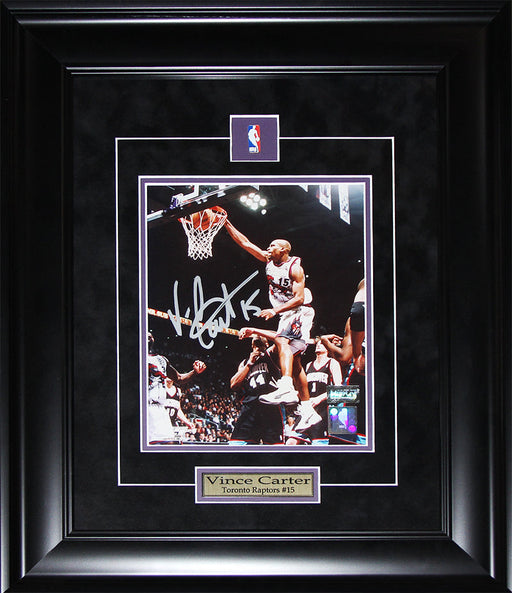 Vince Carter Toronto Raptors Signed 8x10 Basketball Collector Frame