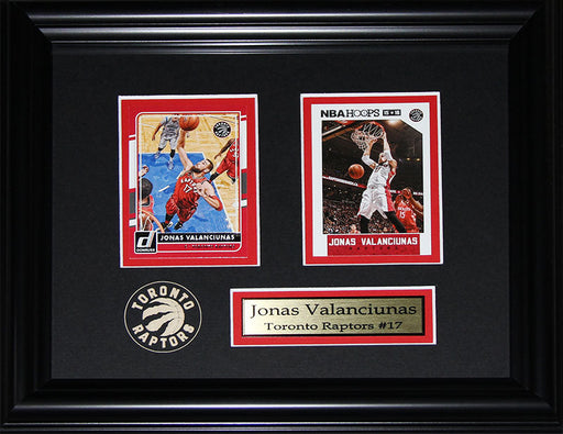Jonas Valanciunas Toronto Raptors 2 Card Basketball Collector Frame