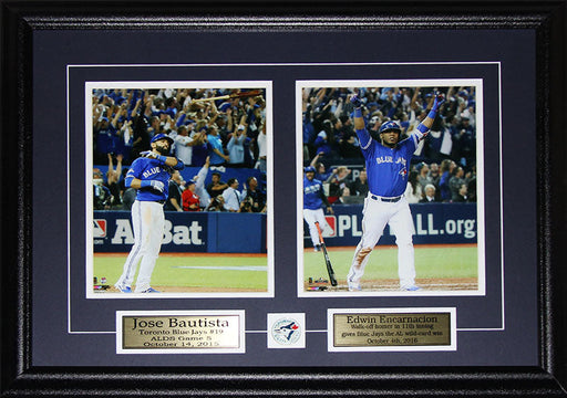 Jose Bautista & Edwin Encarnacion Bat Flip & Bat Drop Home Run 2 Photo Baseball Frame