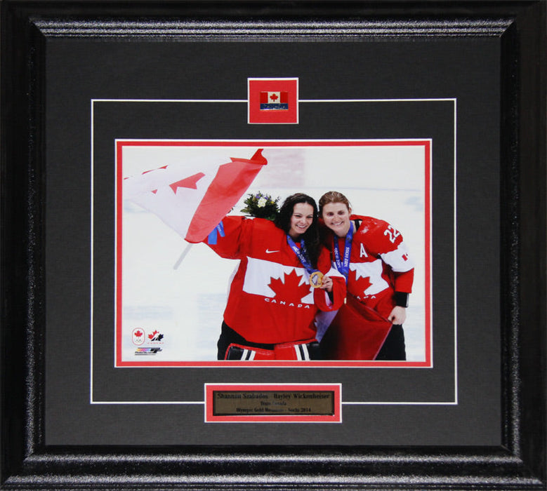 Hayley Wickenheiser & Shannon Szabados 2014 Sochi Winter Olympics Team Canada 8x10 Frame