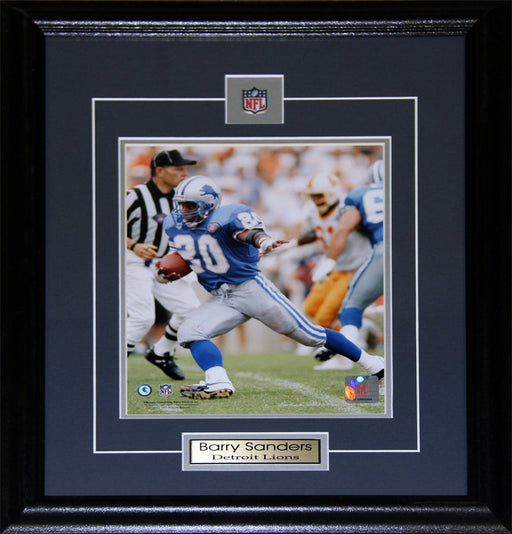 Barry Sanders Detroit Lions 8x10 Football Memorabilia Collector Frame