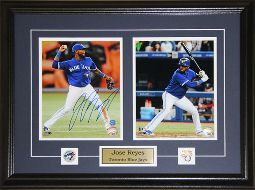 Jose Reyes Toronto Blue Jays Signed 2 Photo Baseball Collector Frame