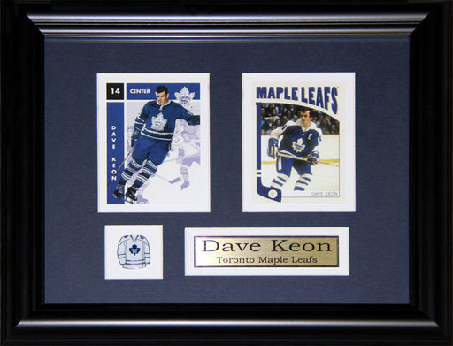 Dave Keon Toronto Maple Leafs 2 Card Hockey Memorabilia Collector Frame