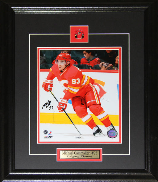 Michael Cammalleri Calgary Flames Signed 8x10 Hockey Collector Frame